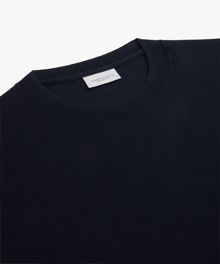 Profuomo Navy Luxury Basic Crewneck