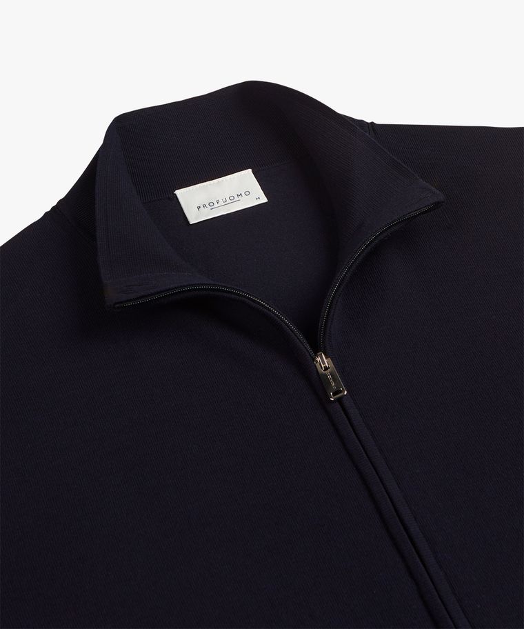 Profuomo Navy Luxury Basic Full Zip