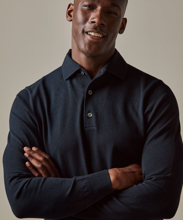 profuomo Navy luxury basic one piece polo