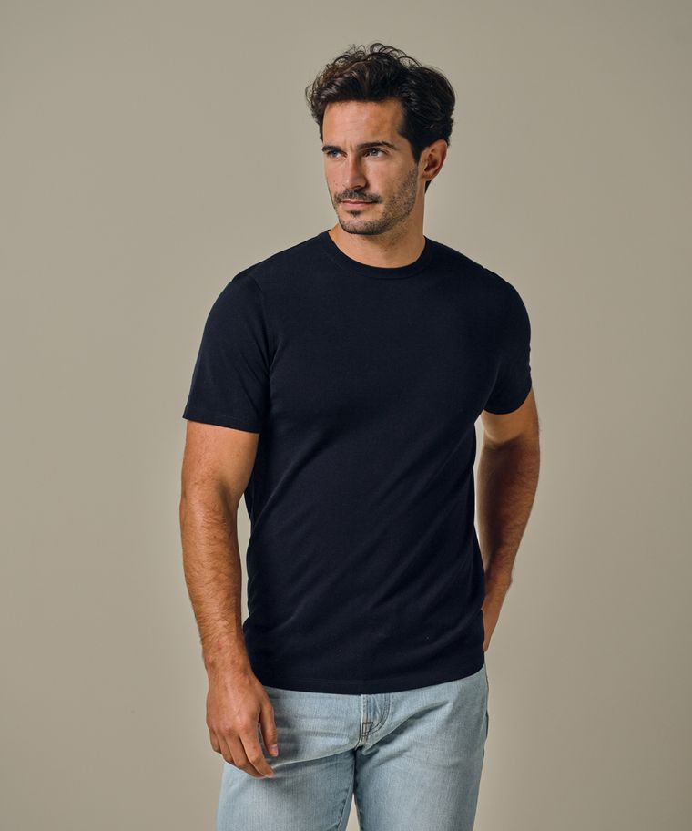 Profuomo Navy Luxury Basic T-shirt