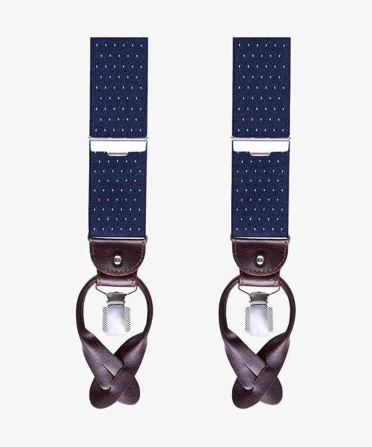 profuomo Navy pindot bretels