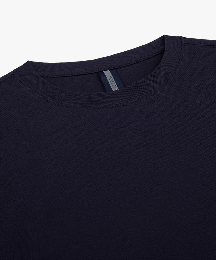 Profuomo Navy Stretch Pique T-shirt