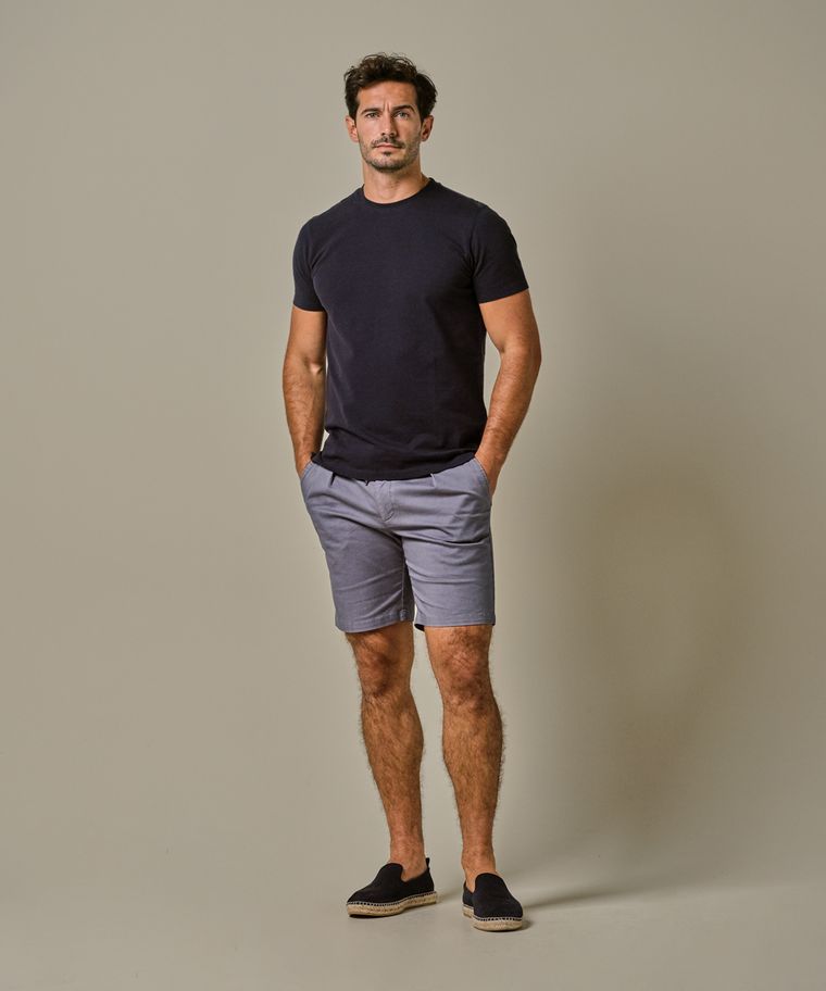 profuomo Navy stretch pique t-shirt