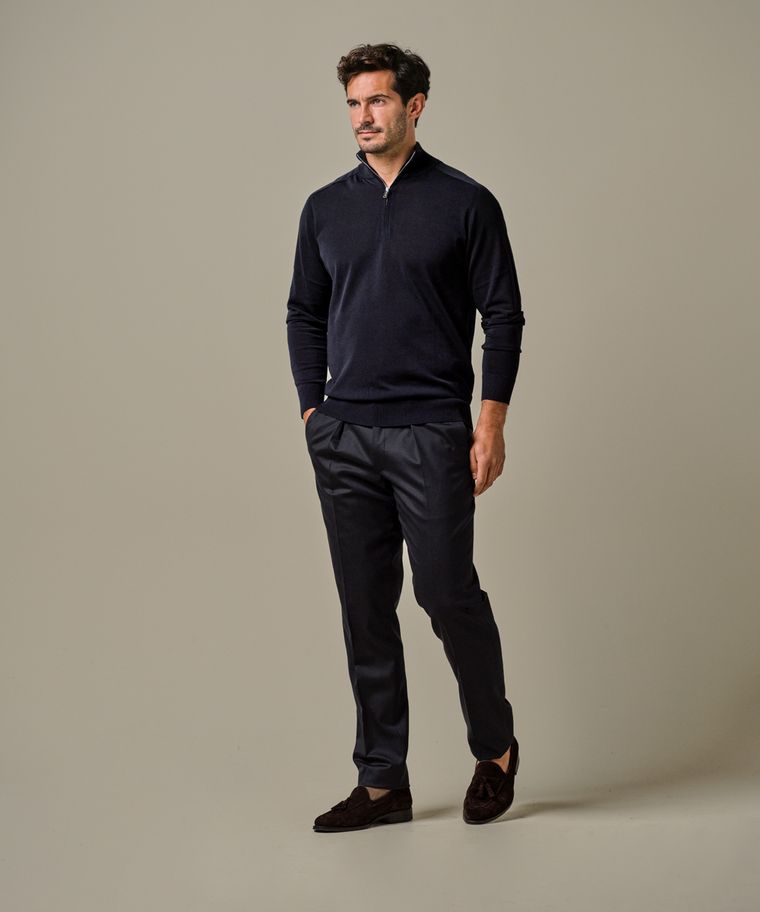 profuomo Navy tech half zip