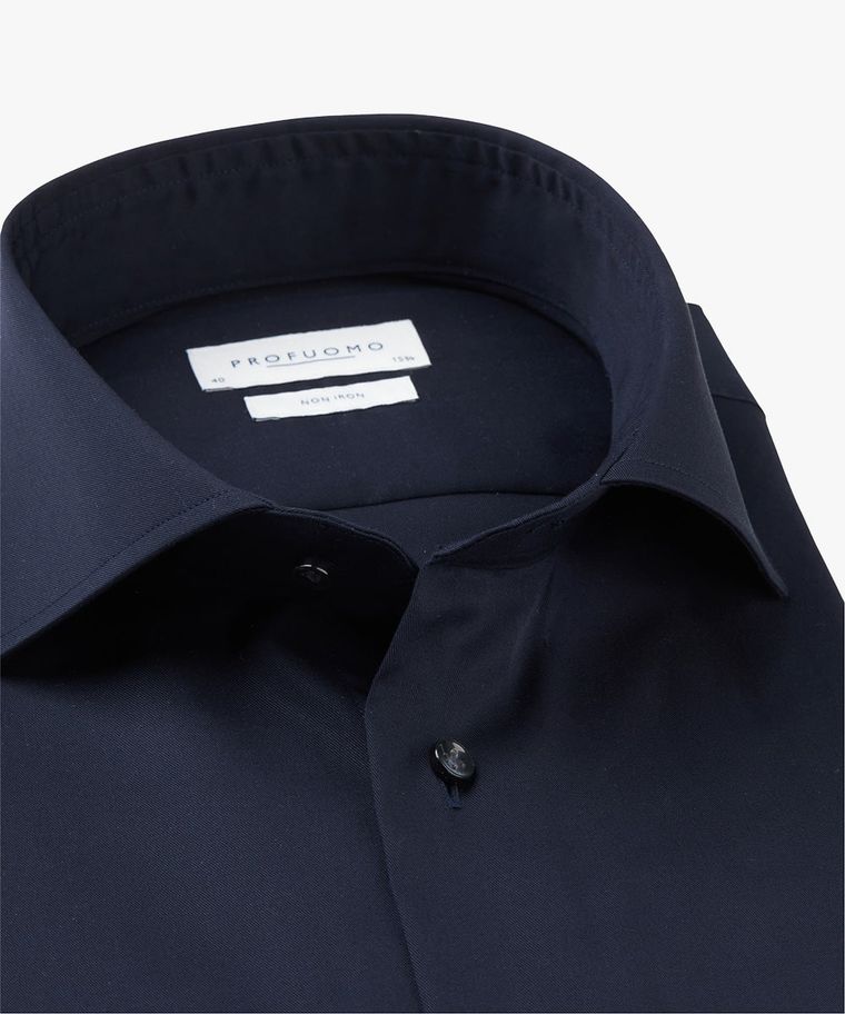 Profuomo Navy Twill Overhemd