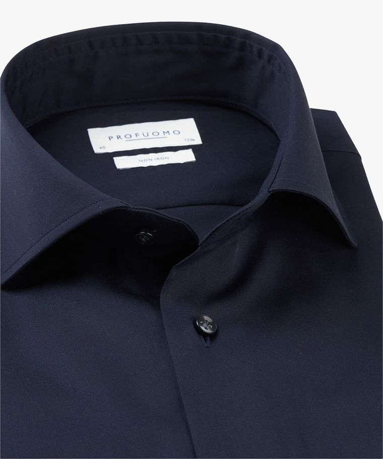 Profuomo Navy Twill Overhemd Extra LM