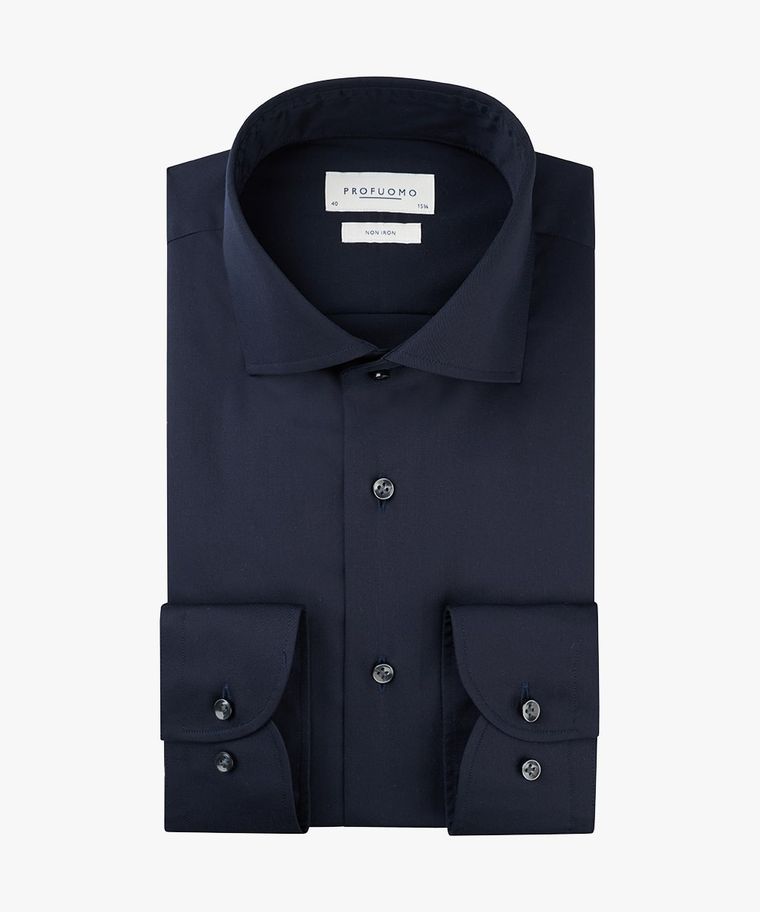 profuomo Navy twill overhemd extra LM