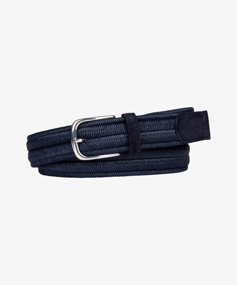 profuomo Navy waxed elastische riem