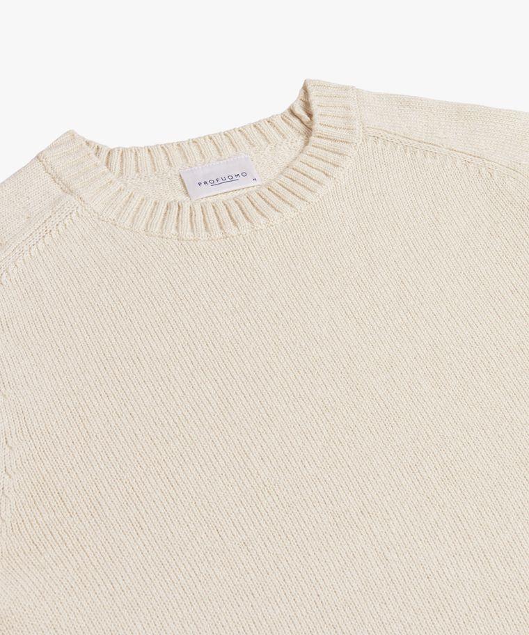 Profuomo Off White Heavy Crewneck