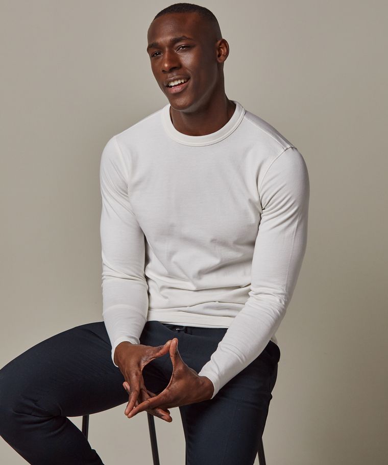 Profuomo Off White Longsleeve T-shirt