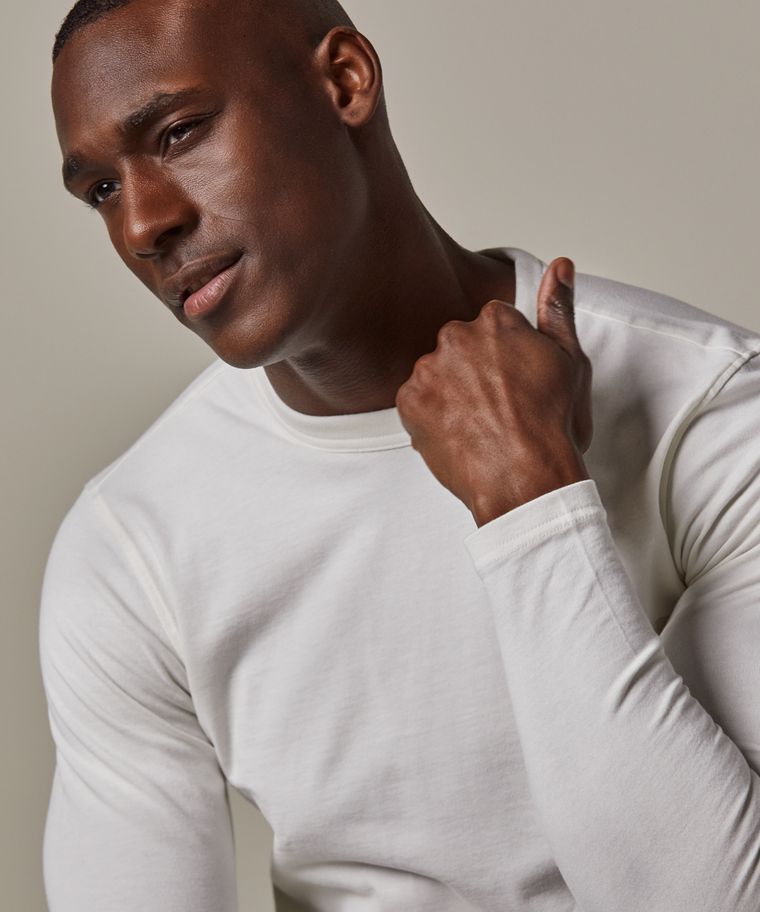 Profuomo Off White Longsleeve T-shirt