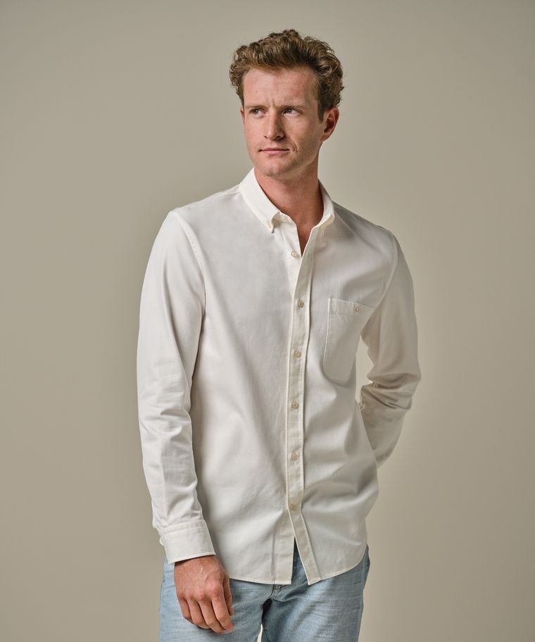 Profuomo Off-white Relaxed Fit Overhemd