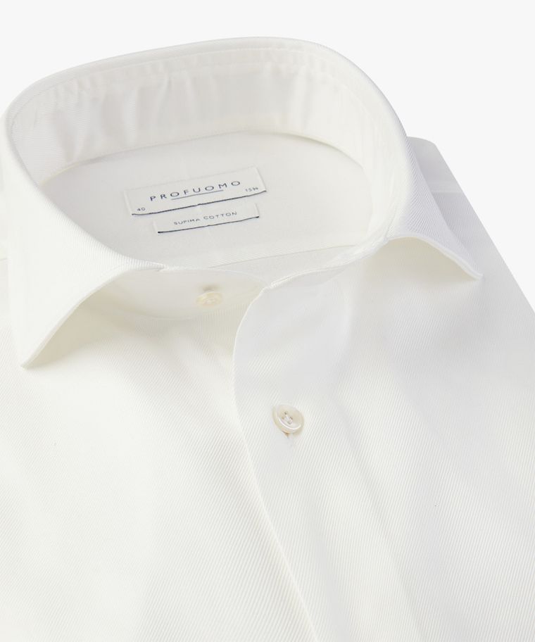 Profuomo Off White Supima Trouwhemd