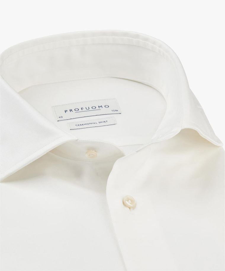 Profuomo Off-white Trouwhemd