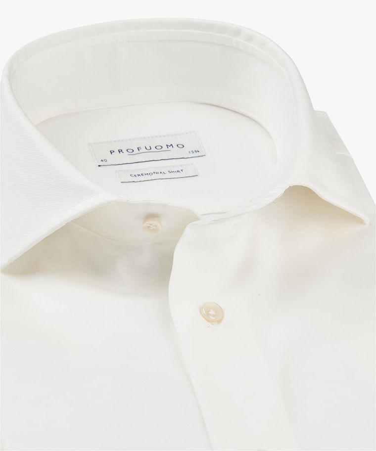 Profuomo Off-white Trouwhemd