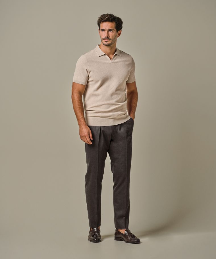 profuomo Open kraag luxury basic polo