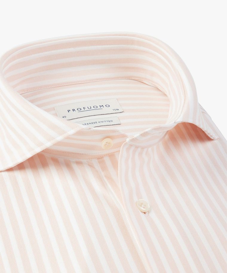 Profuomo Roze Japanese Knitted Overhemd