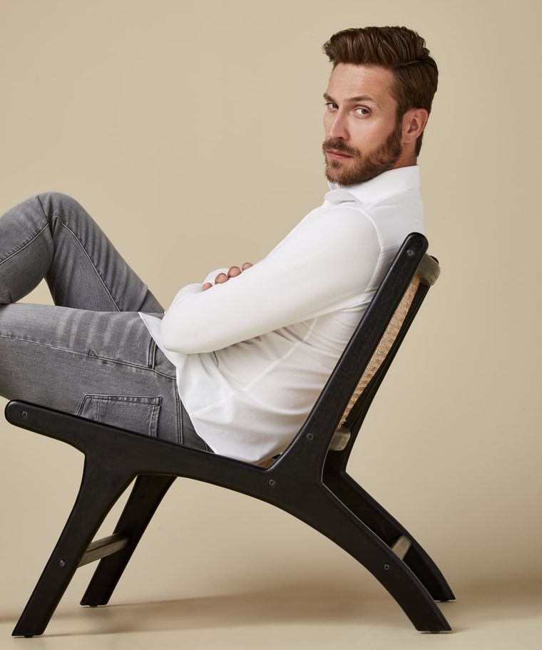 profuomo Wit Japanese knitted overhemd