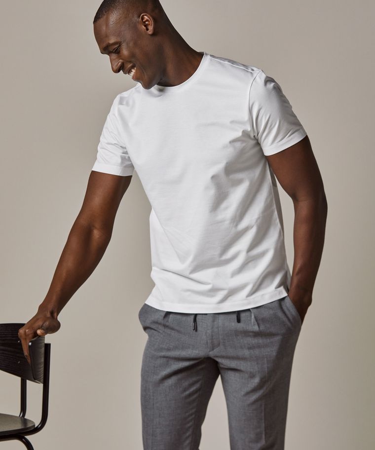 Profuomo Wit Japanese Knitted T-shirt