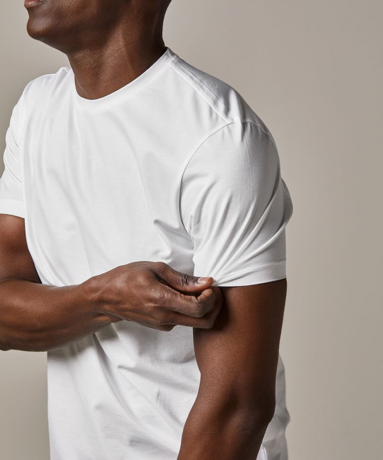 Profuomo Wit Japanese Knitted T-shirt