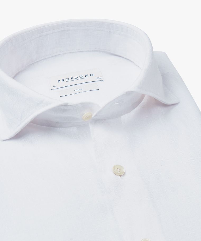 Profuomo Wit Linnen Overhemd
