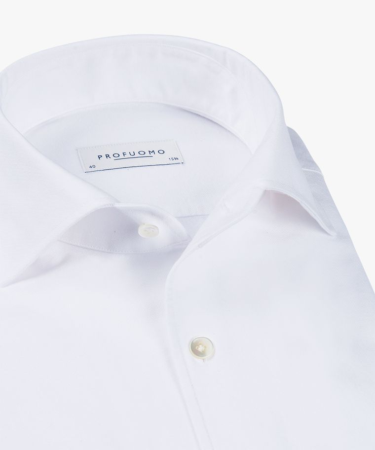 Profuomo Wit Oxford One-piece Overhemd