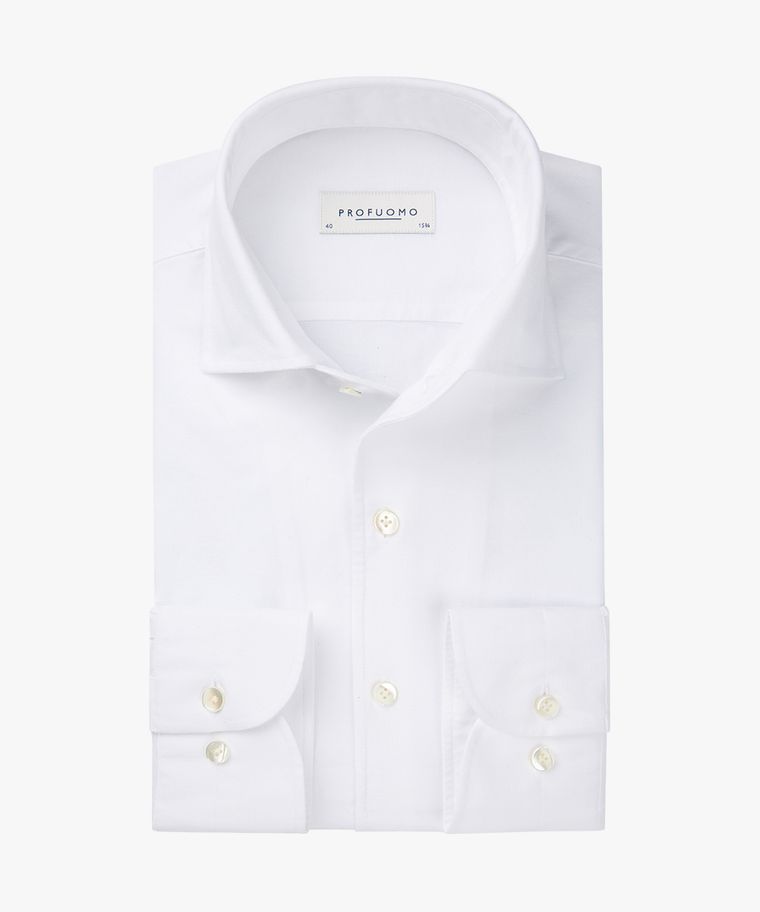 profuomo Wit oxford one-piece overhemd