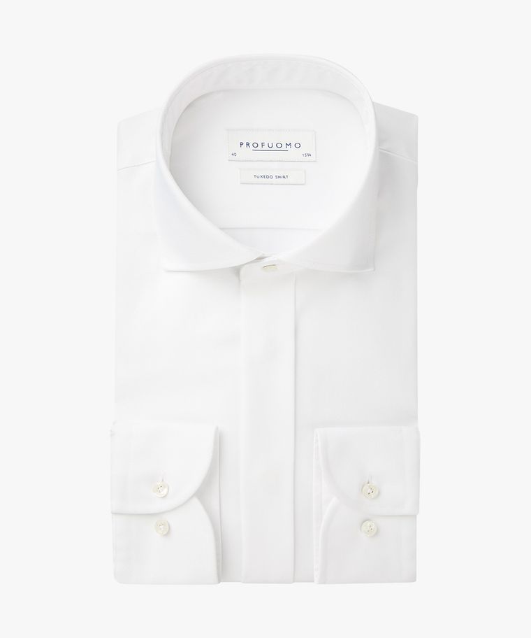 profuomo Wit smoking overhemd