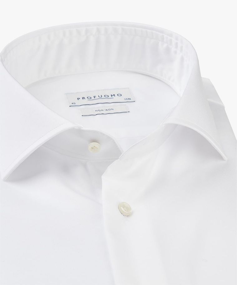 Profuomo Wit Twill Overhemd