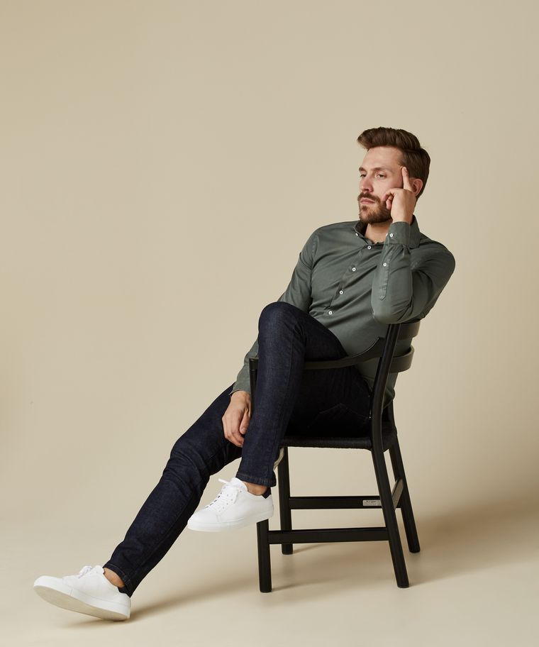 Profuomo Witte Lederen Sneakers