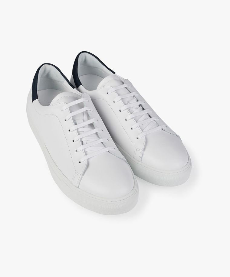 Profuomo Witte Lederen Sneakers