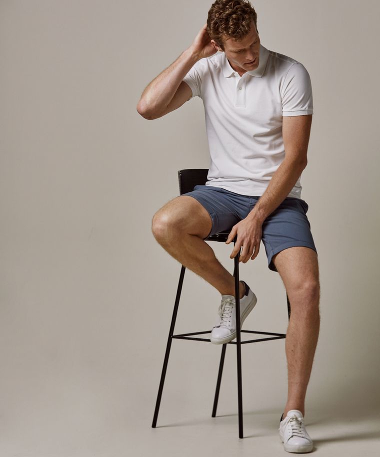 profuomo Witte pique polo