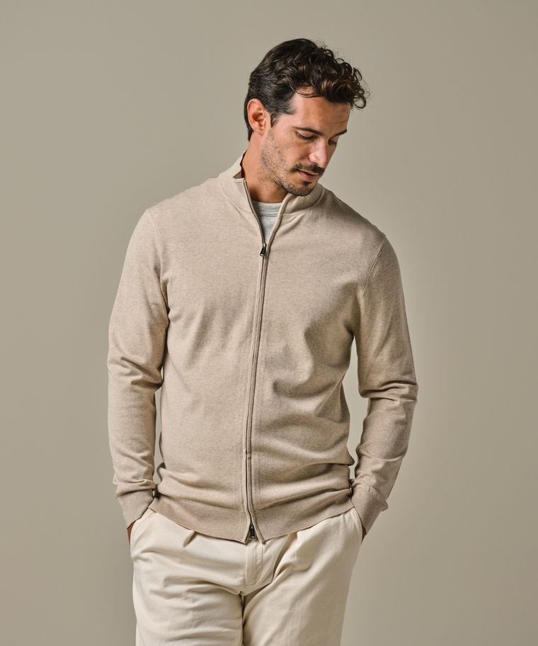 Profuomo Zand Luxury Basic Full Zip