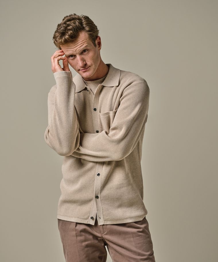 Profuomo Zand Luxury Basic Overshirt