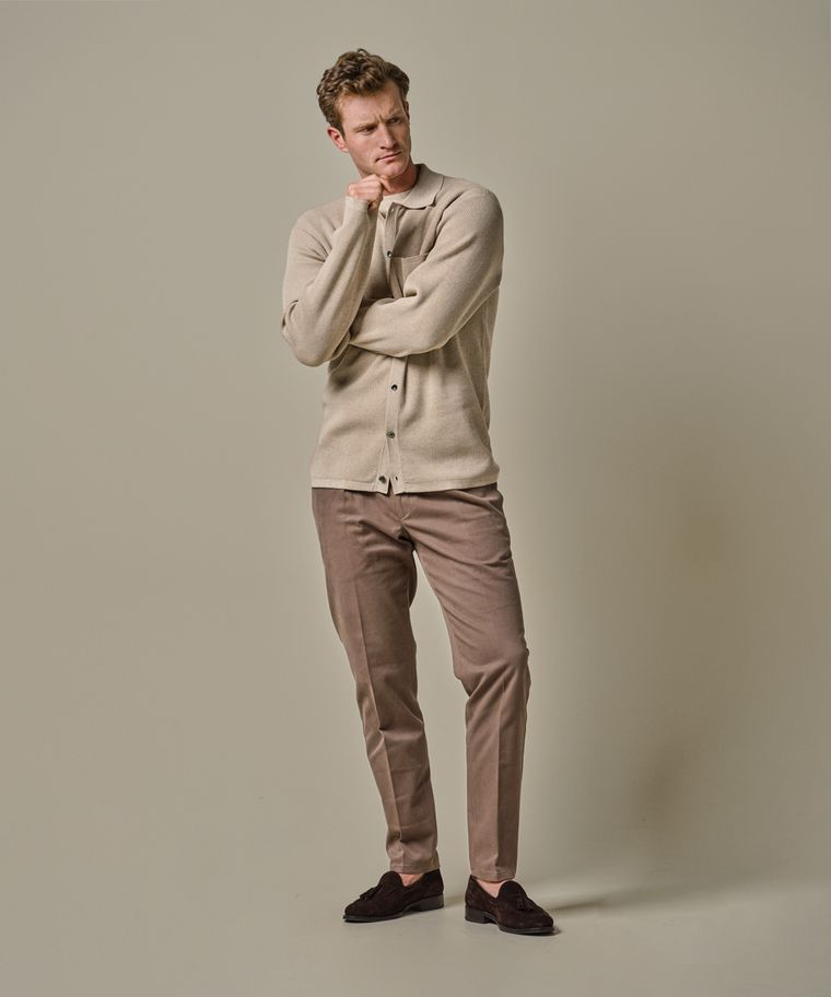 profuomo Zand luxury basic overshirt