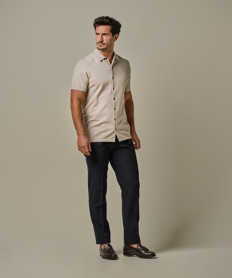 profuomo Zand luxury basic polo
