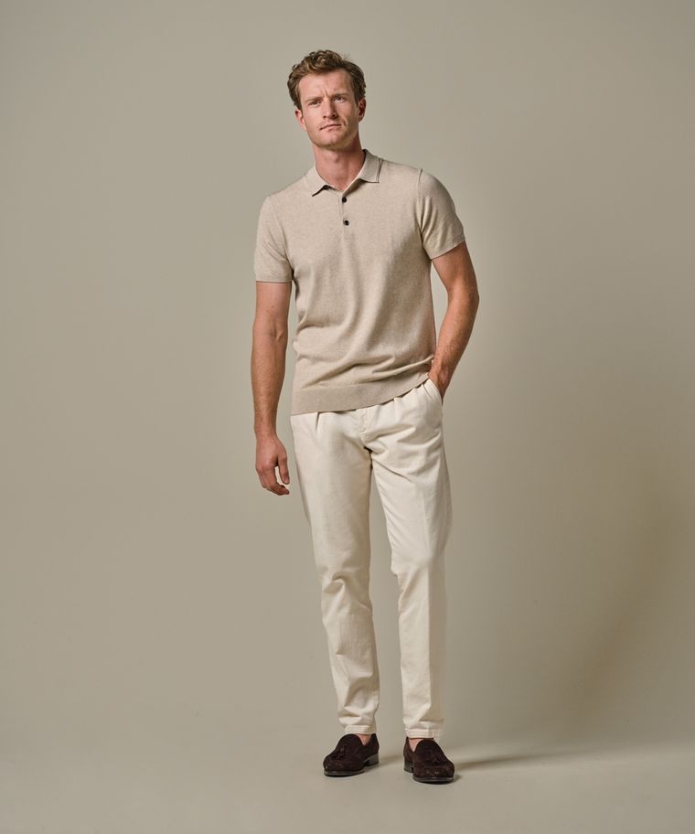 profuomo Zand luxury basic polo