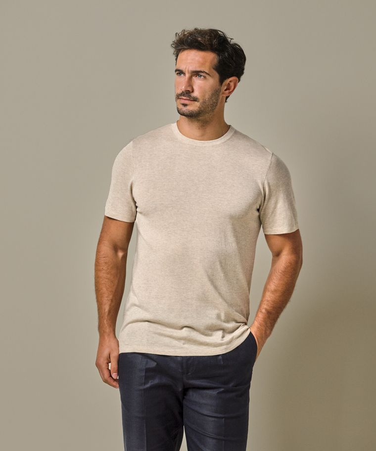 Profuomo Zand Luxury Basic T-shirt