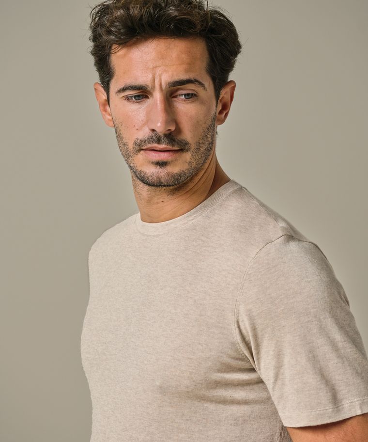 Profuomo Zand Luxury Basic T-shirt