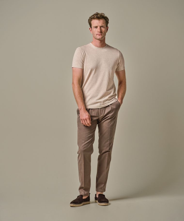 profuomo Zand stretch pique t-shirt