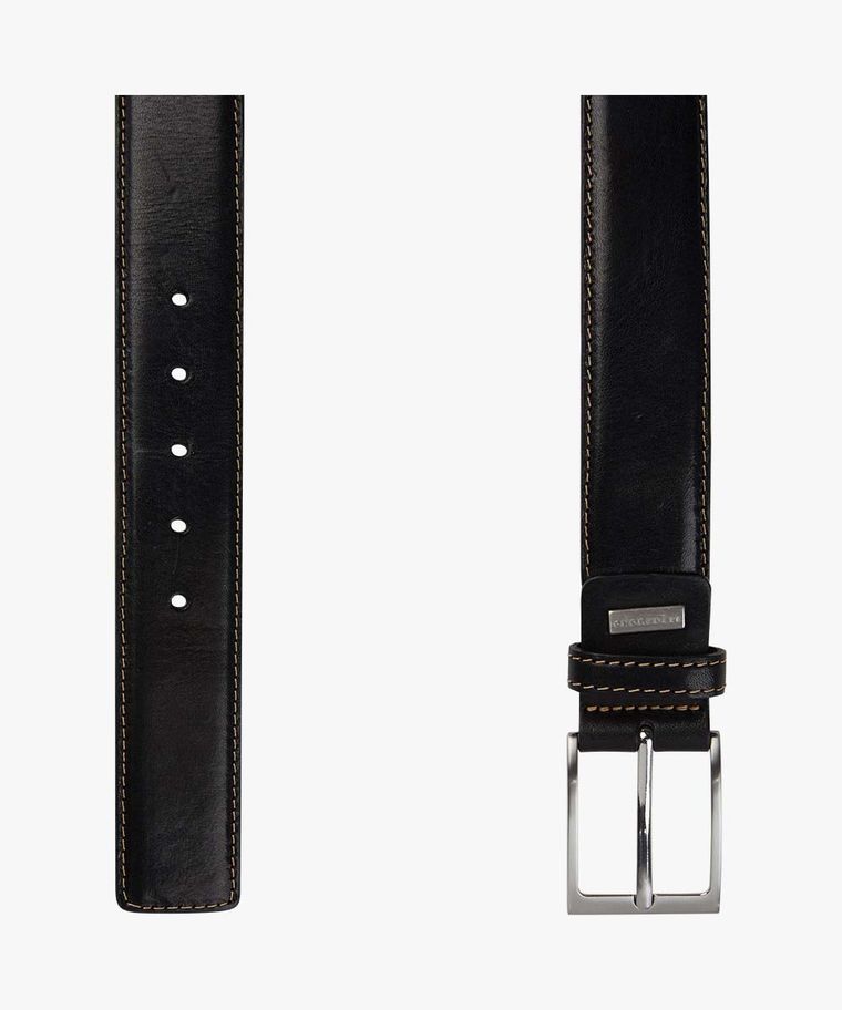 Profuomo Zwarte Lederen Riem