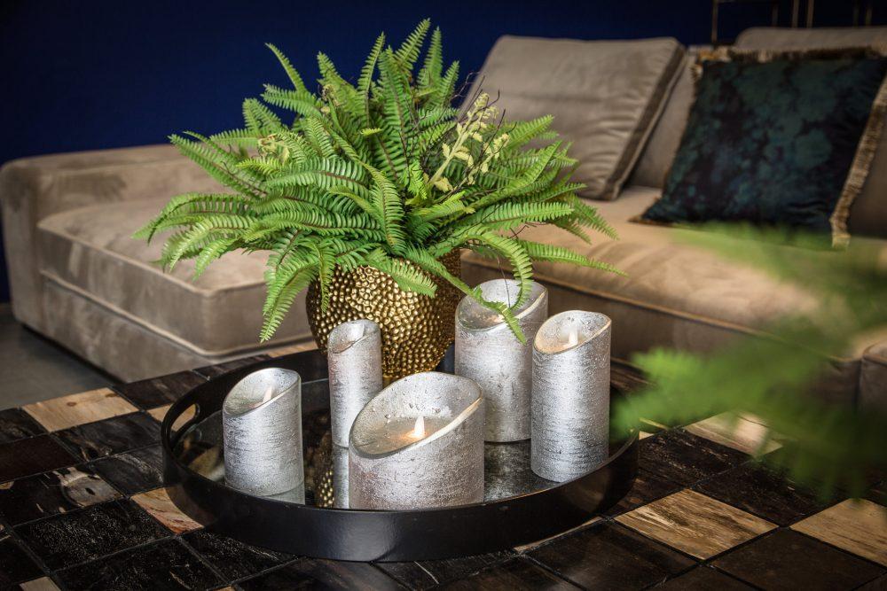 Ptmd Led Candle Silver Decoratie Led Candle Silver Candles Led Candle Silver LED