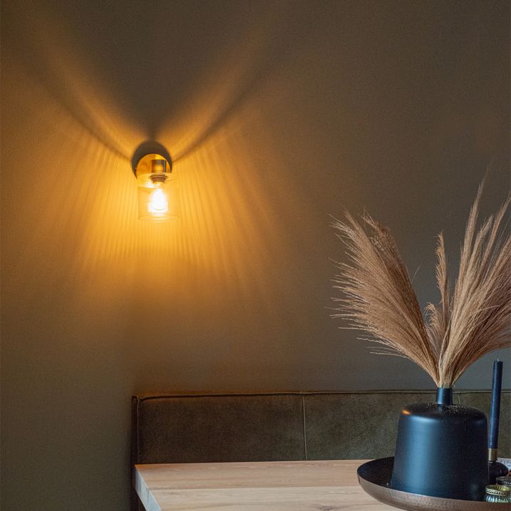 qazqa Art Deco plafondspot goud met glas verstelbaar - Laura