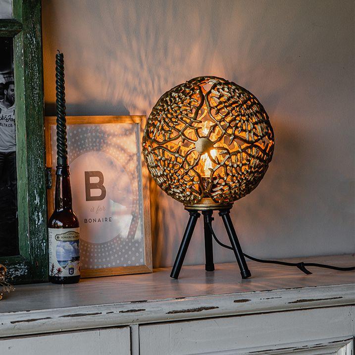 qazqa Art Deco tafellamp tripod goud met zwart - Maro qazqa Art Deco tafellamp tripod goud met zwart - Maro