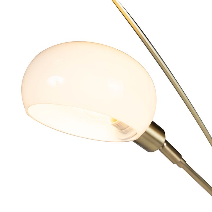 Qazqa Art Deco Vloerlamp Goud 5-lichts - Sixties Marmo