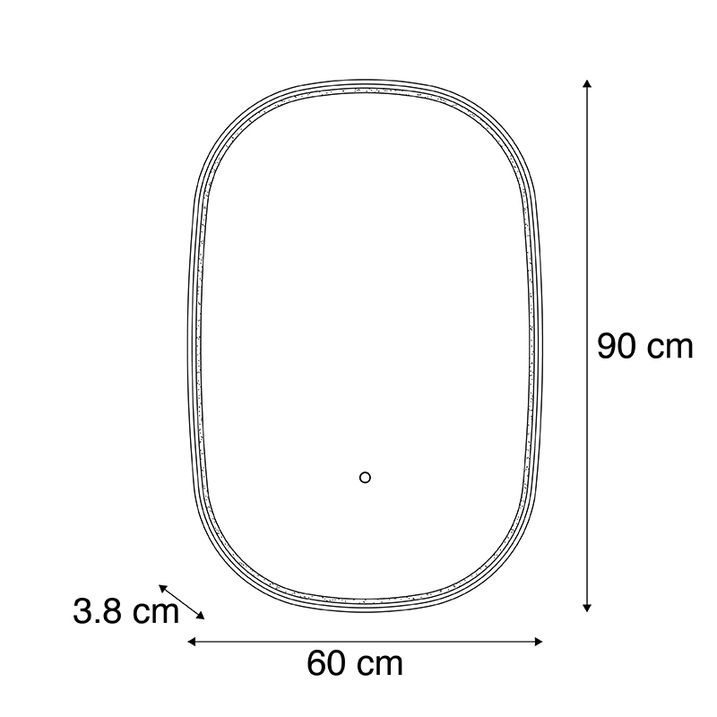 Qazqa Badkamerspiegel Goud Incl. LED Met Touch Dimmer Ovaal - Miral