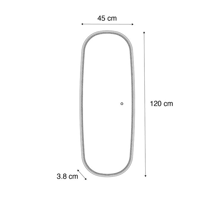 Qazqa Badkamerspiegel Rosé Goud Incl. LED En Touch Dimmer - Geraldien