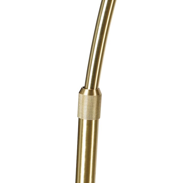 Qazqa Booglamp Messing Met Marmeren Voet Wit Verstelbaar - XXL