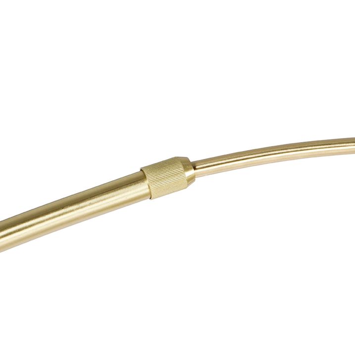 Qazqa Booglamp Messing Met Marmeren Voet Wit Verstelbaar - XXL