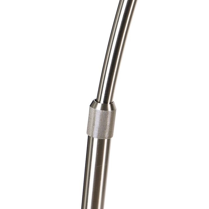 Qazqa Booglamp Staal Met Marmeren Voet Wit Verstelbaar - XXL